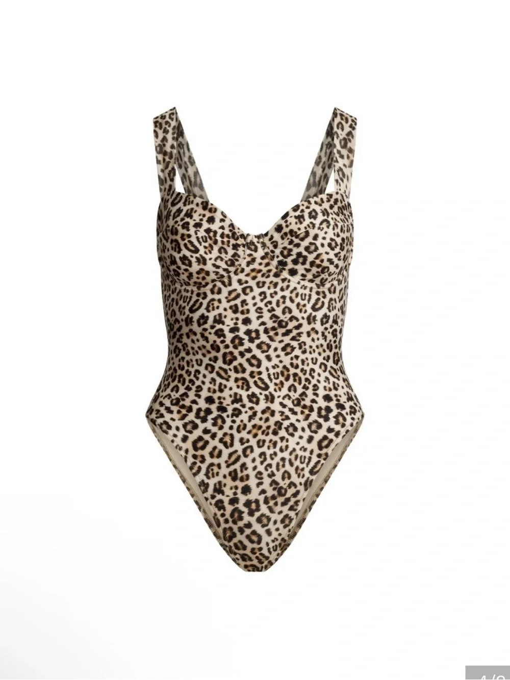 🐆 SKIMS Signature Swim Underwire One Piece | Champagne Leopard Print | S | NWT 🐆